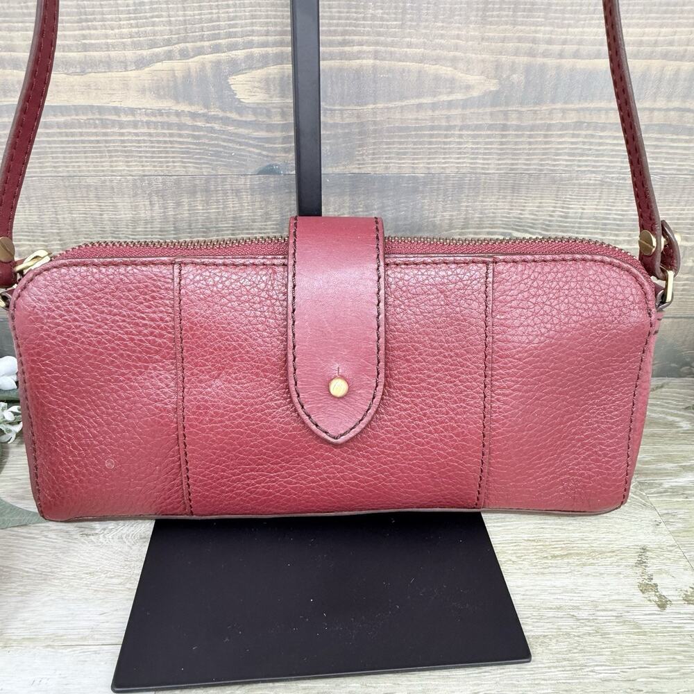 Calvin Klein Maroon Red Clutch Small Shoulder Bag NWT - Picture 3 of 10